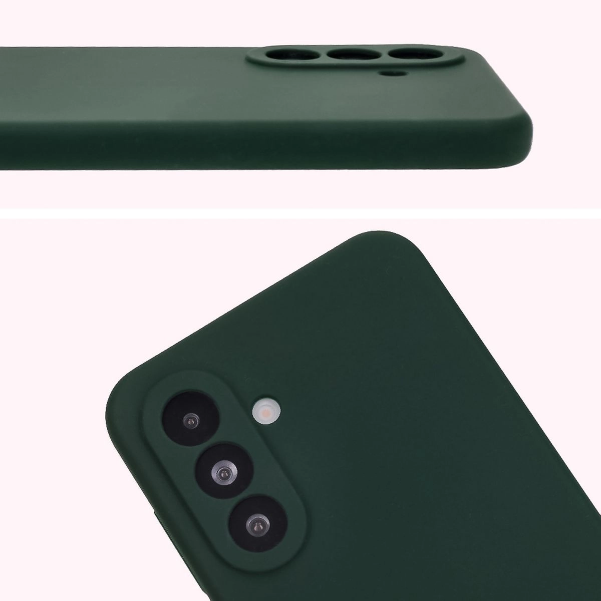 Etui Bizon Silikonowe Soft do Galaxy A36 5G Ciemnozielony