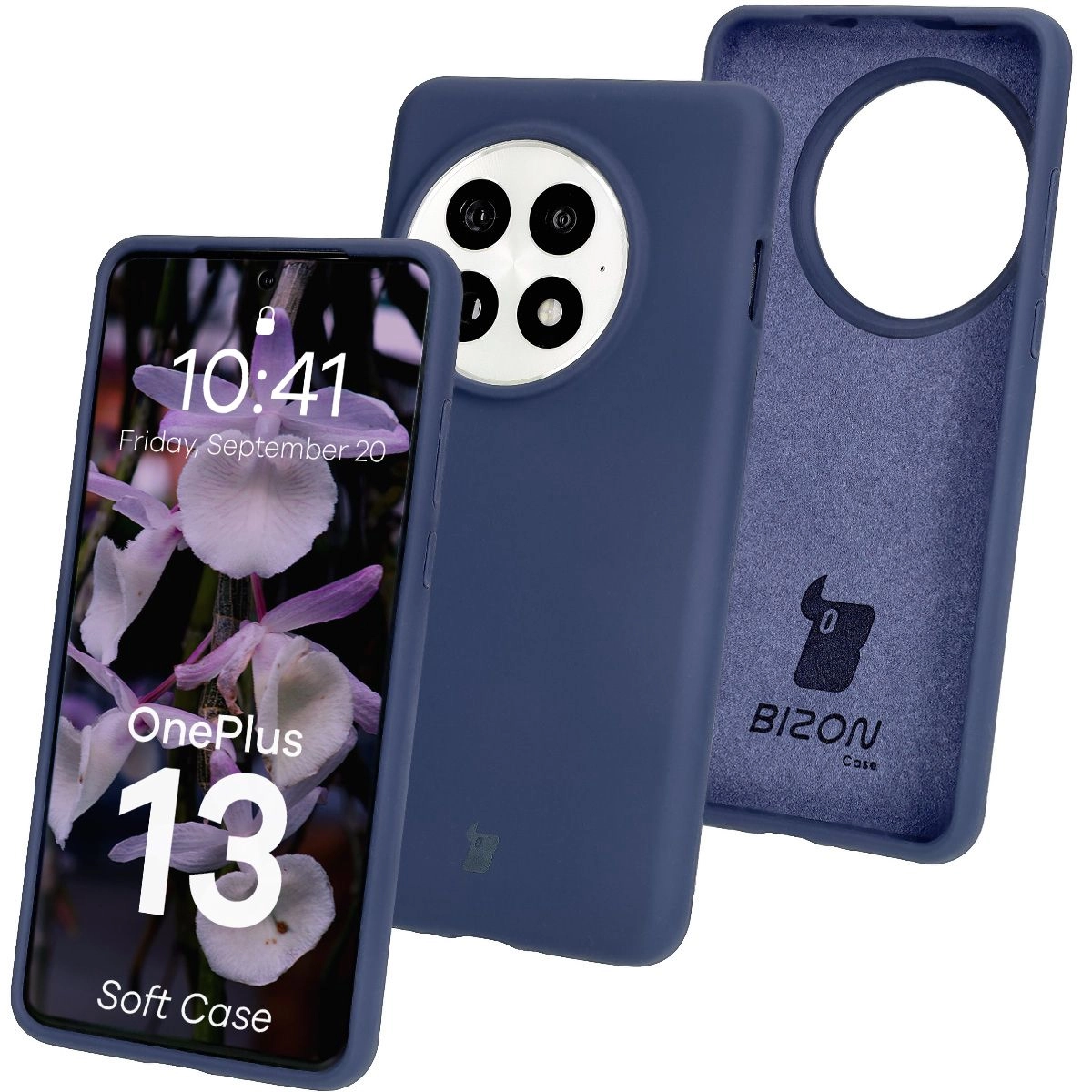 Etui Bizon Silikonowe Soft do OnePlus 13 Ciemno-niebieski
