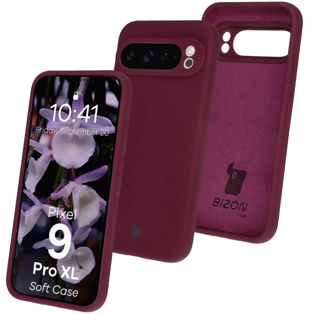 Etui Bizon Silikonowe Soft do Google Pixel 9 Pro XL Ciemno-fioletowy