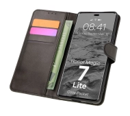 Bizon z klapką Pocket do Honor Magic7 Lite Czarny