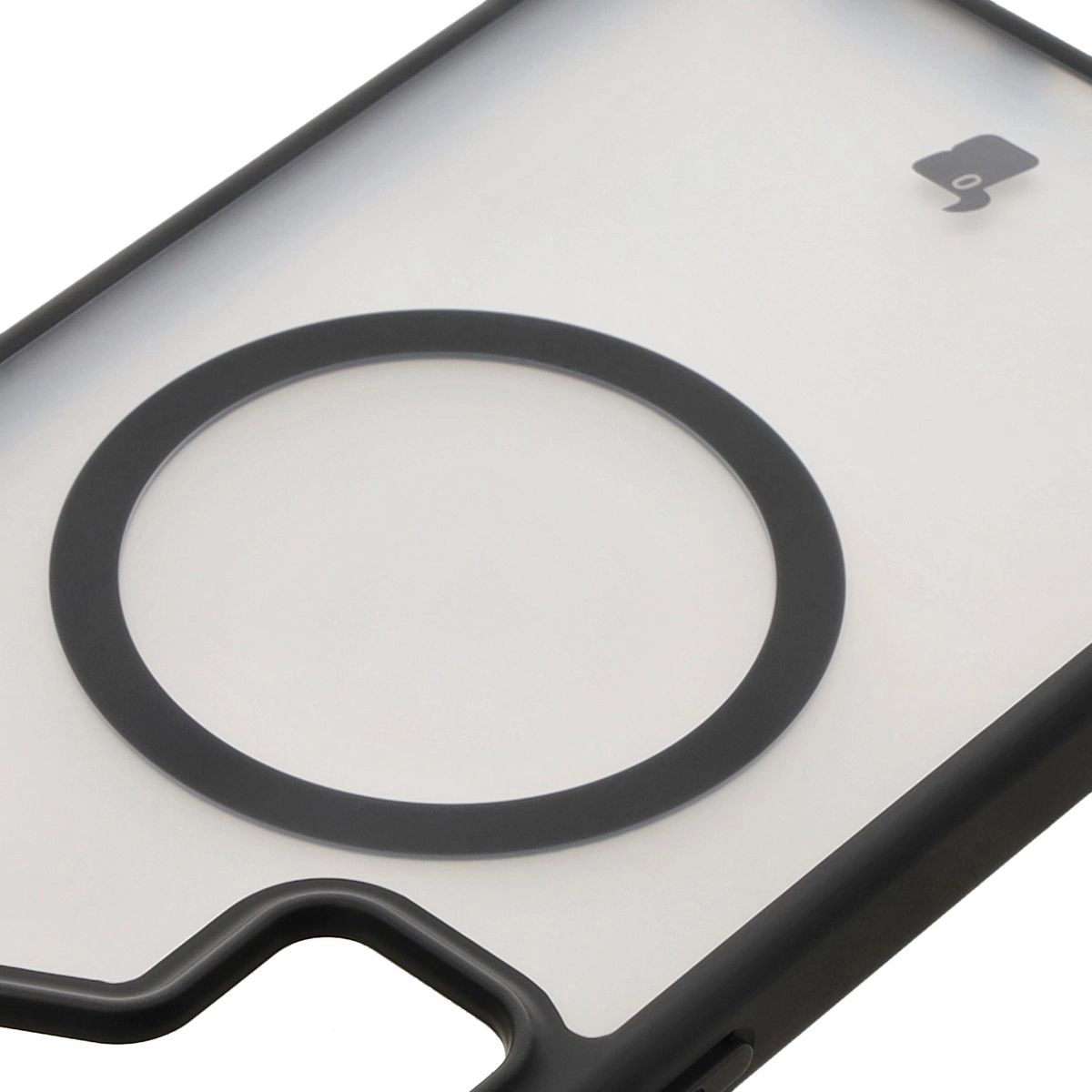 Etui Bizon MatteO z MagSafe do Galaxy S25 Ultra Półprzezroczyste z czarną ramką