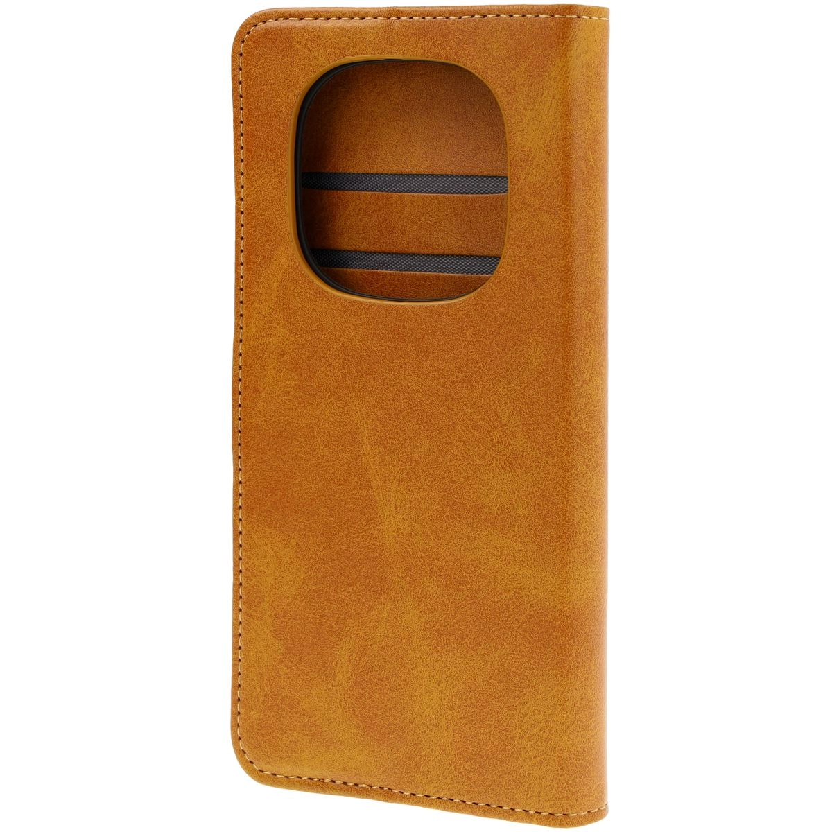 Etui Bizon z klapką Pocket do Xiaomi Redmi Note 14 5G/Poco M7 Pro 5G Brązowy