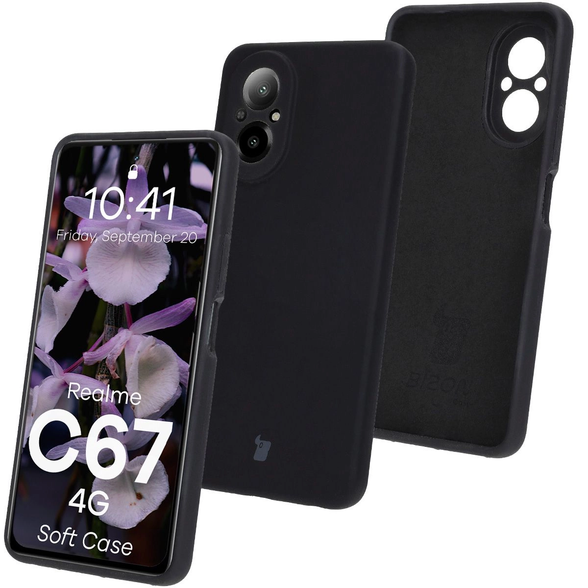 Etui Bizon Silikonowe Soft do Realme C67 4G Czarny