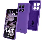 Bizon Silikonowe Soft do Xiaomi 14T Pro Fioletowy