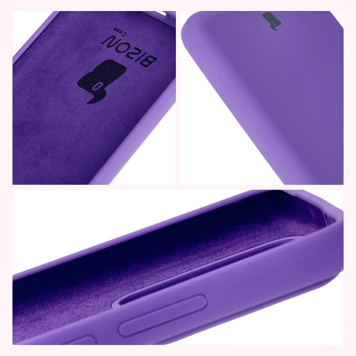Etui Bizon Silikonowe Soft do Xiaomi 14T Pro Fioletowy