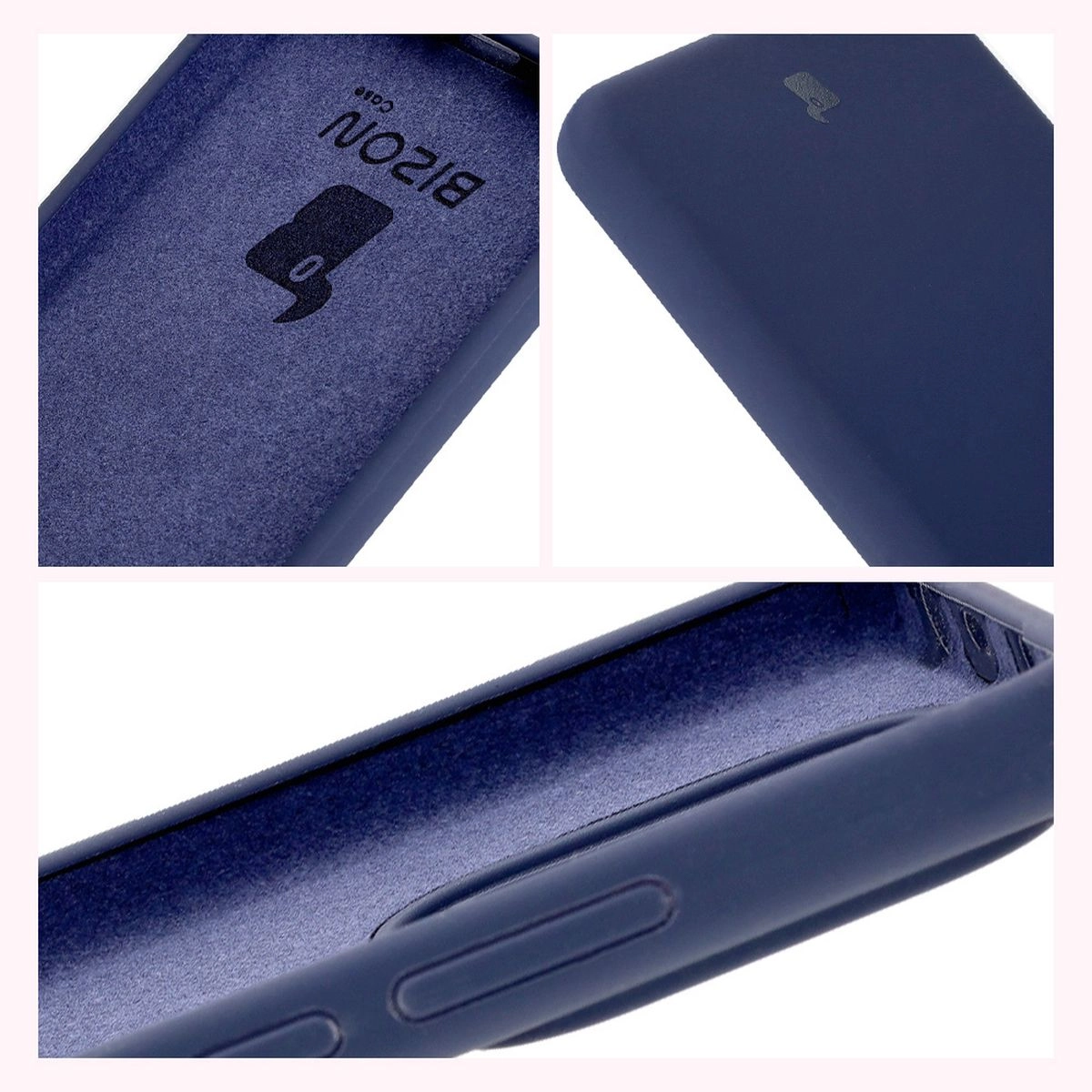Etui Bizon Silikonowe Soft do Xiaomi Redmi Note 14 5G Ciemno-niebieski