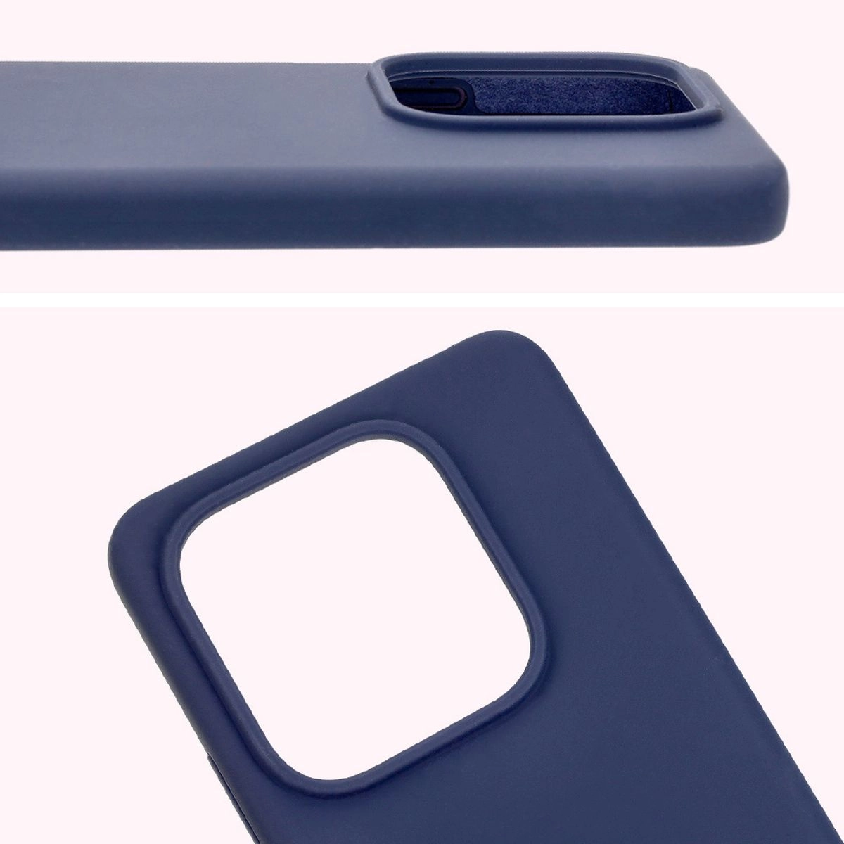 Etui Bizon Silikonowe Soft do Xiaomi Redmi Note 14 5G Ciemno-niebieski
