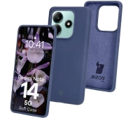 Bizon Silikonowe Soft do Xiaomi Redmi Note 14 5G Ciemno-niebieski