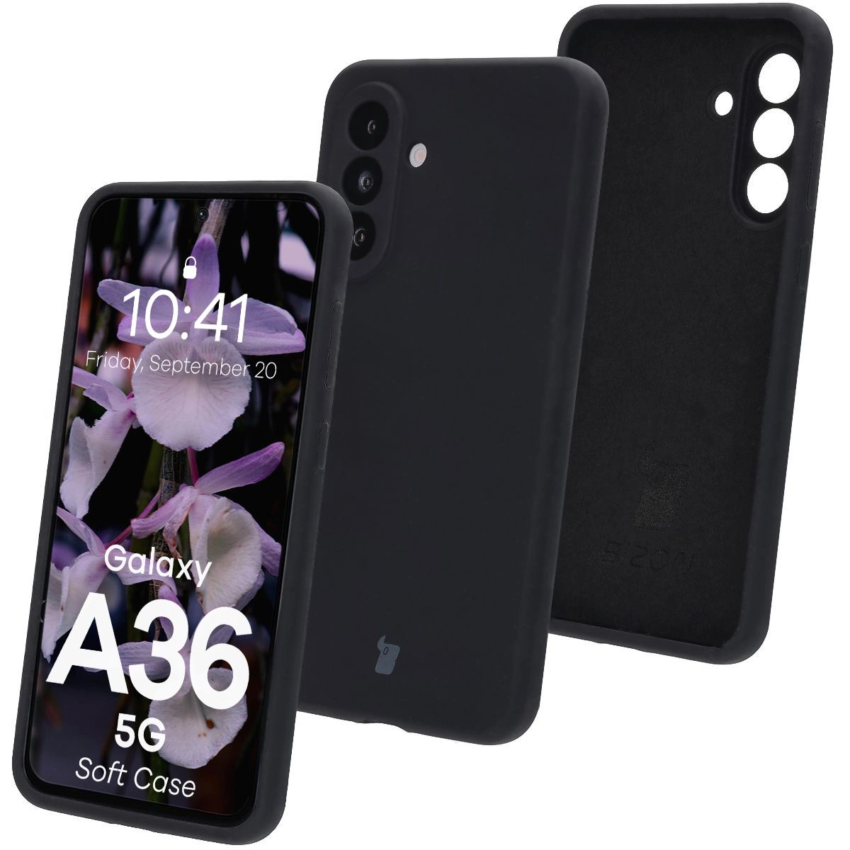 Etui Bizon Silikonowe Soft do Galaxy A36 5G Czarny