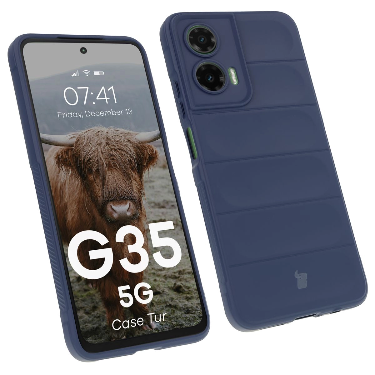 Etui Bizon Tur do Motorola Moto G35 5G Granatowy