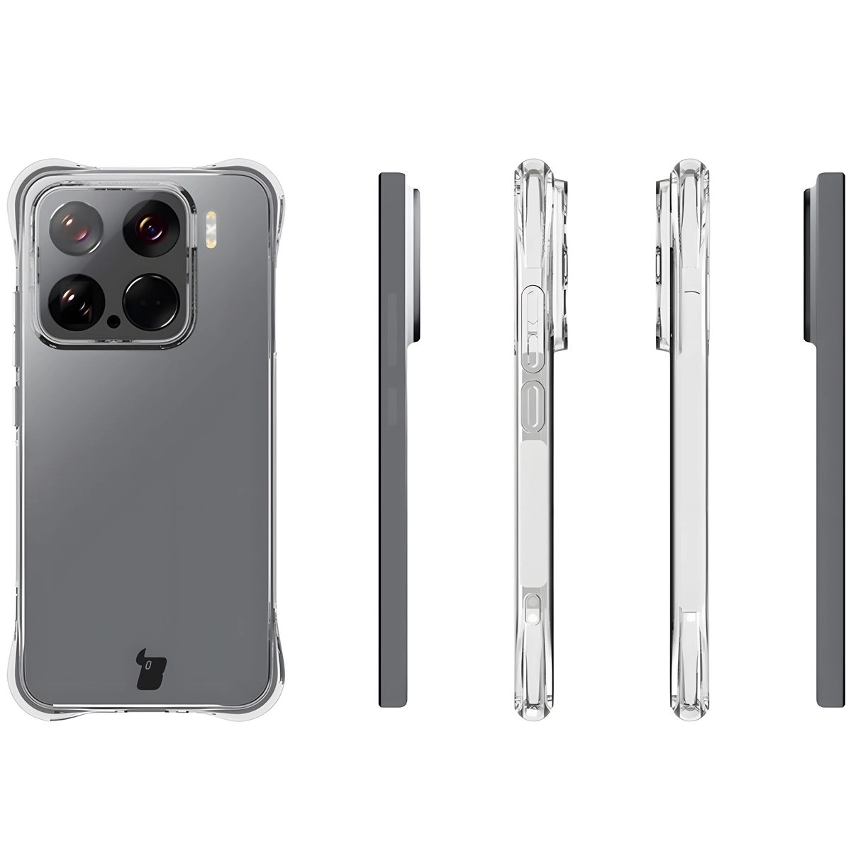 Etui Bizon Elastyczne Salpa do Xiaomi 15 Przezroczysty