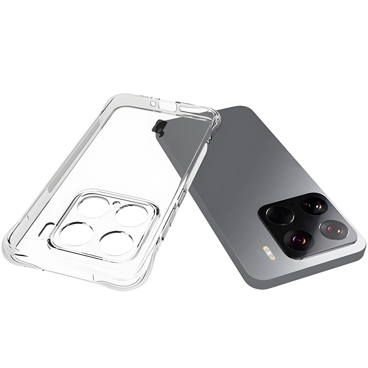 Etui Bizon Elastyczne Salpa do Xiaomi 15 Przezroczysty