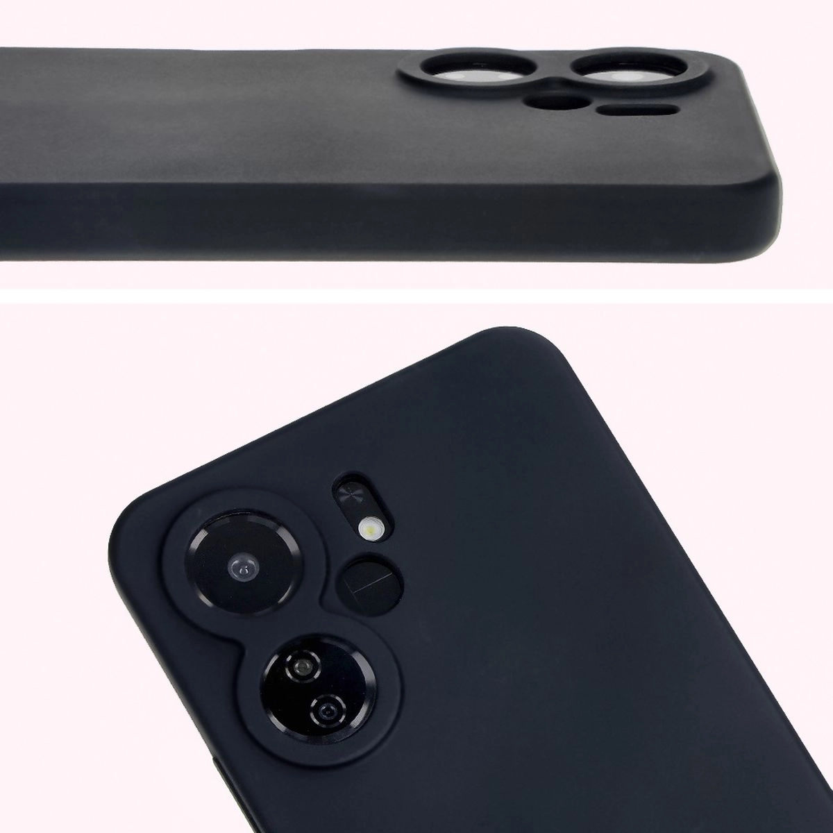 Etui Bizon Silikonowe Soft do Xiaomi Redmi 13C 4G/Xiaomi Redmi 13C 5G/Xiaomi Poco C65 Czarny