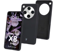 Bizon Silikonowe Soft do Oppo Find X8 Pro Czarny