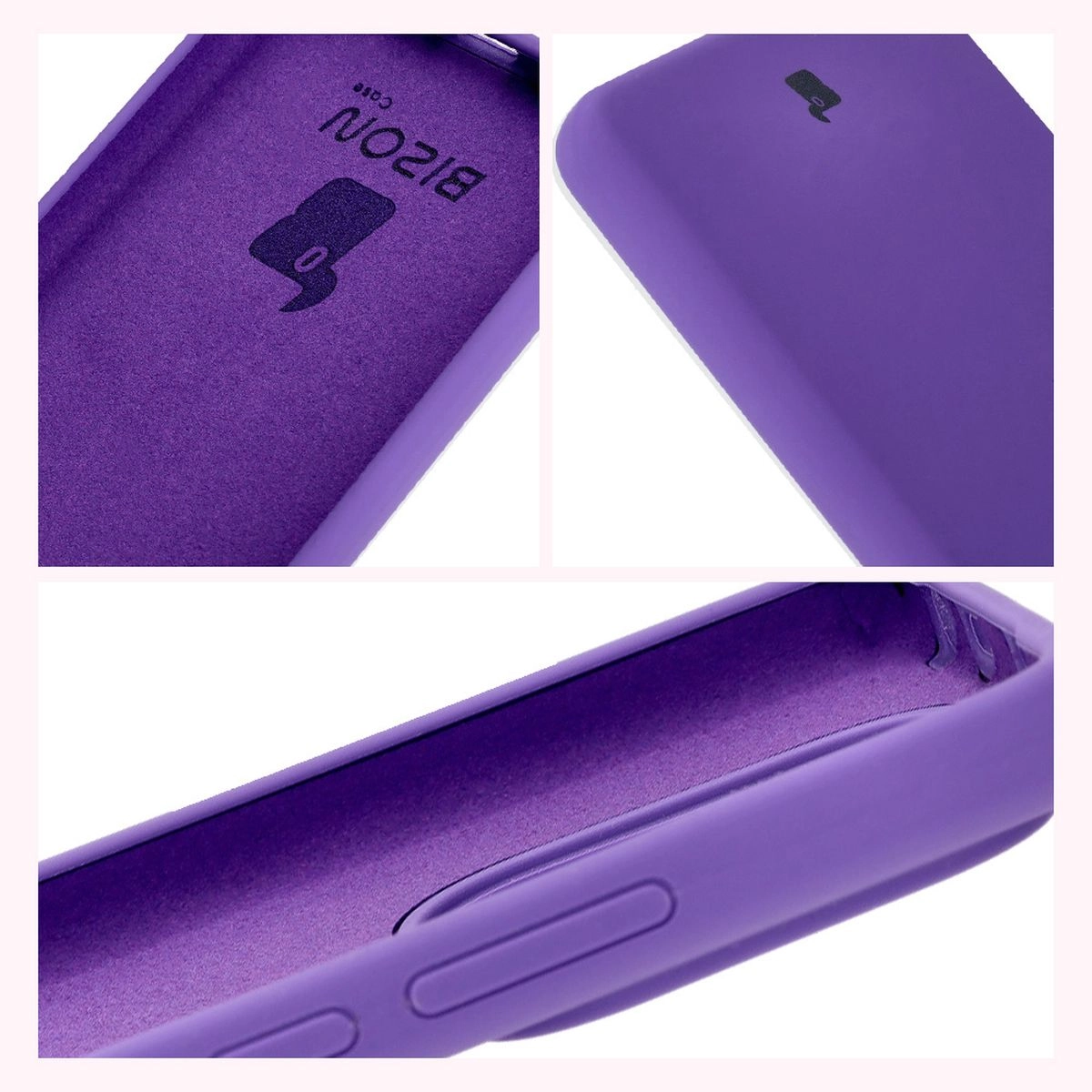 Etui Bizon Silikonowe Soft do Xiaomi Redmi Note 14 5G Fioletowy