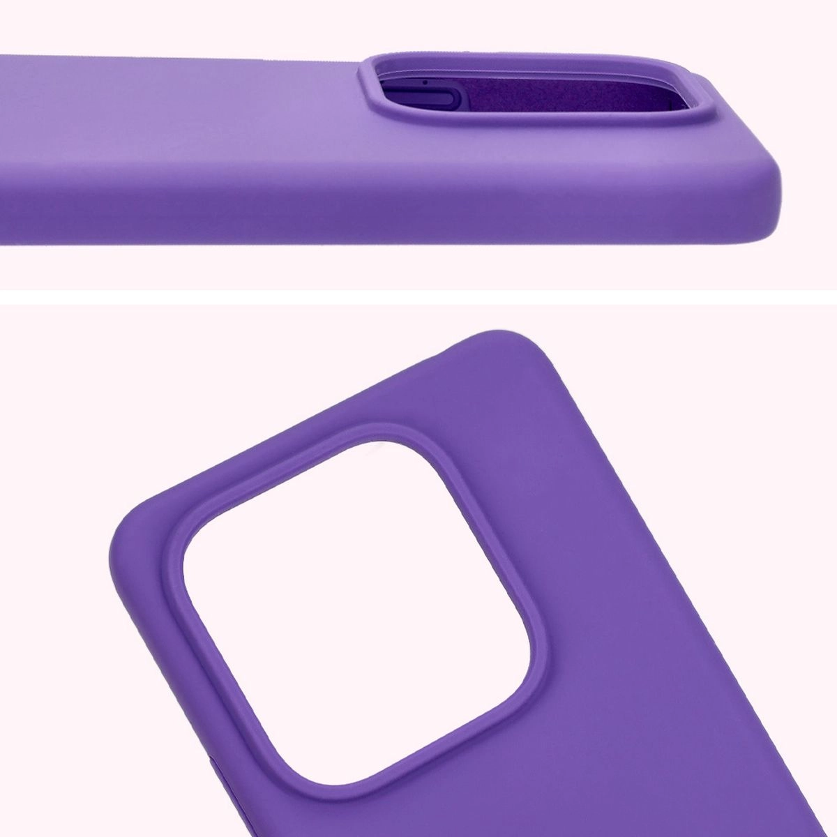 Etui Bizon Silikonowe Soft do Xiaomi Redmi Note 14 5G Fioletowy