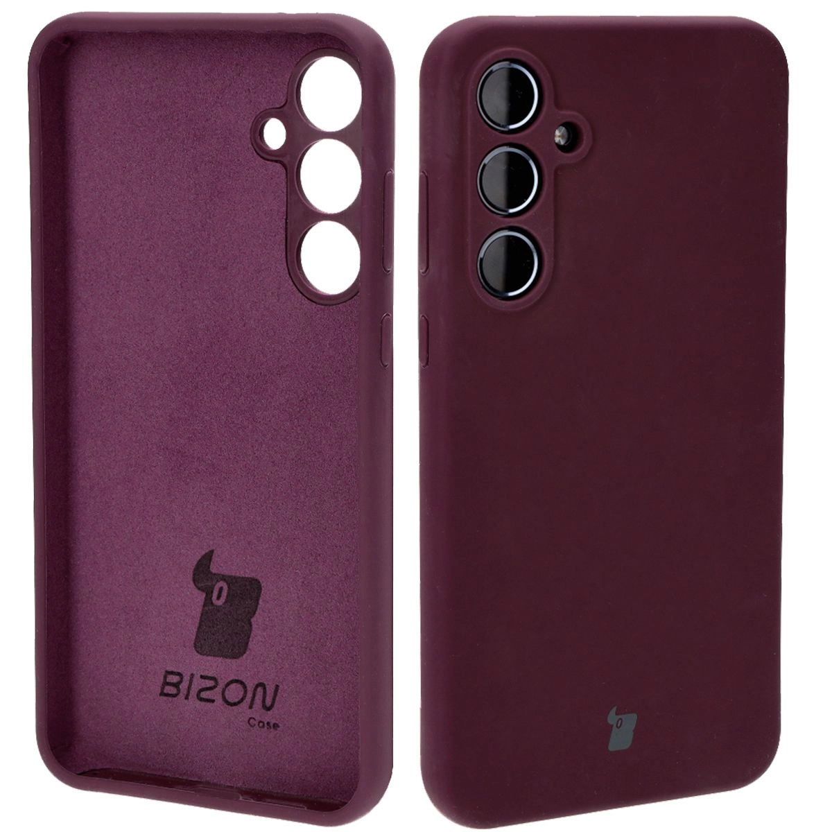 Etui Bizon Silikonowe Soft do Galaxy A55 5G Ciemno-fioletowy