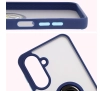 Etui Bizon z uchwytem na palec Hybrid Ring do Galaxy A26 5G Przydymione z granatową ramką