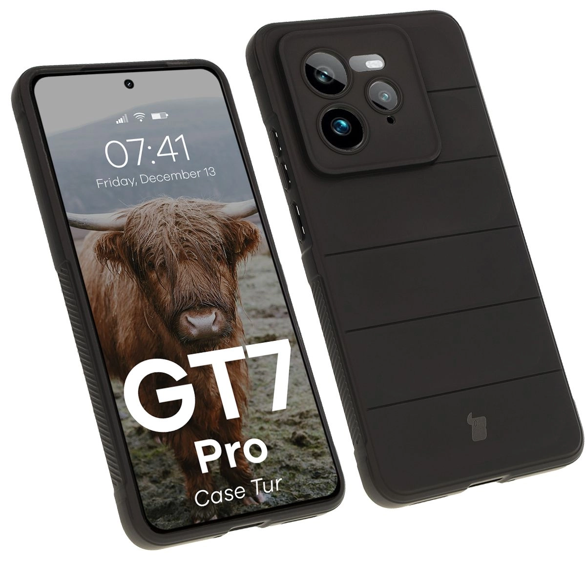 Etui Bizon Tur do Realme GT 7 Pro Czarny