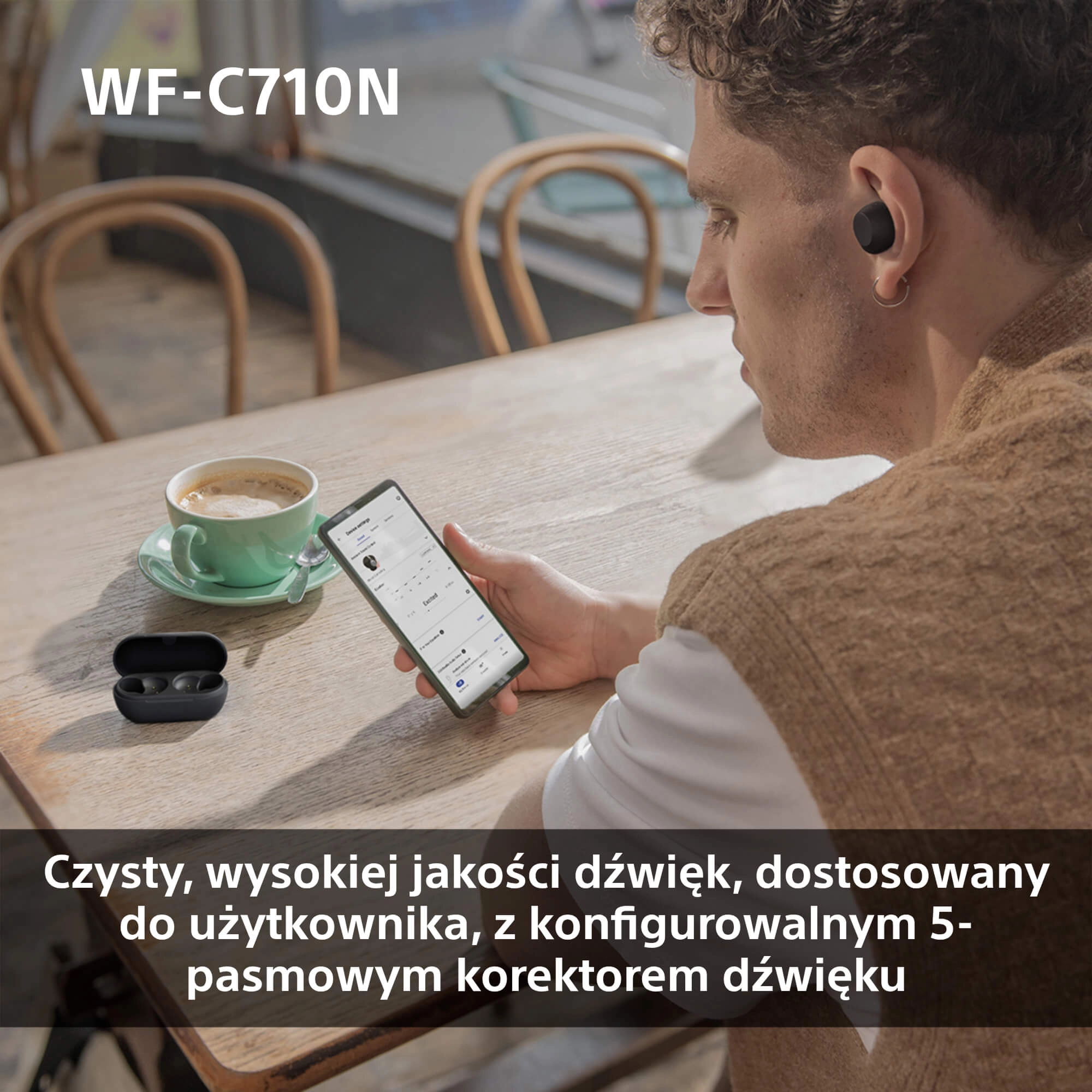 Słuchawki bezprzewodowe Sony WF-C710N ANC Dokanałowe Bluetooth 5.3 Biały