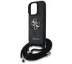 Etui Guess 4G Big Logo Cord Stap Crossbody do iPhone 16 Pro Max Czarny