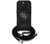Etui Guess 4G Big Logo Cord Stap Crossbody do iPhone 16 Pro Max Czarny