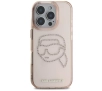 Etui Karl Lagerfeld IML Rhinestones Karl Head do iPhone 16 Pro Max Różowy