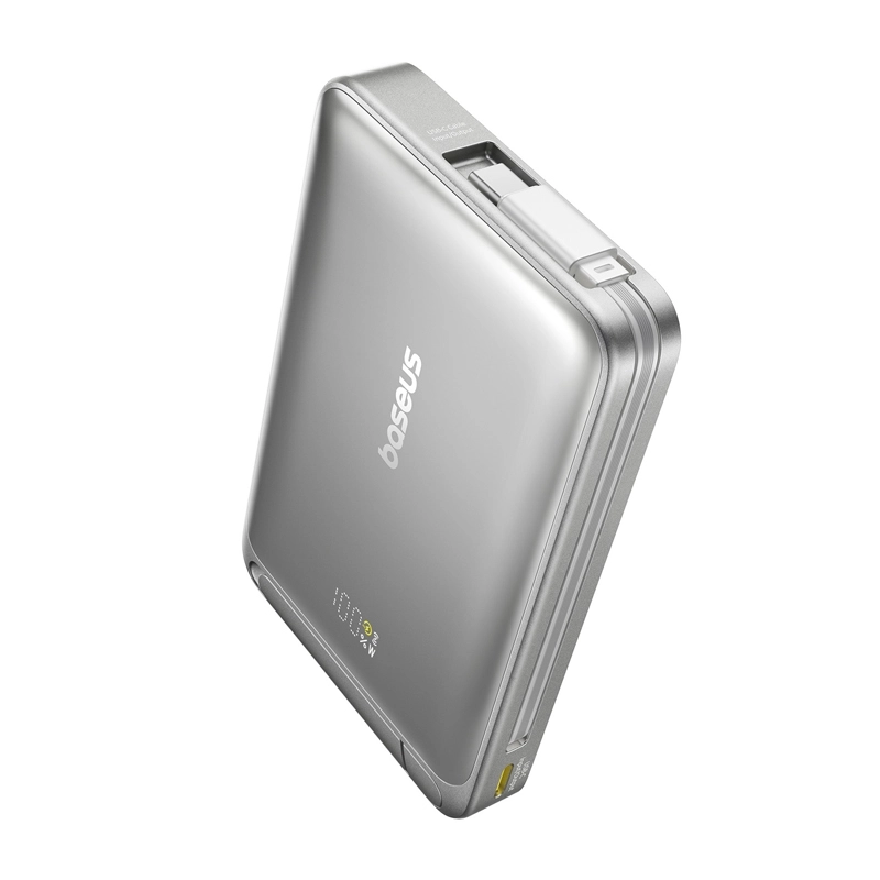 Powerbank Baseus Nomos Qi2, USB-C 10000mAh 45W Szary