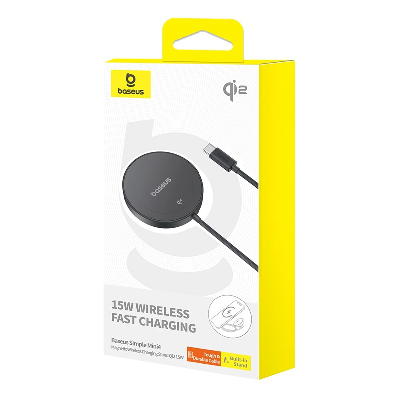 Ładowarka indukcyjna Baseus 15W Simple Mini4 Czarny