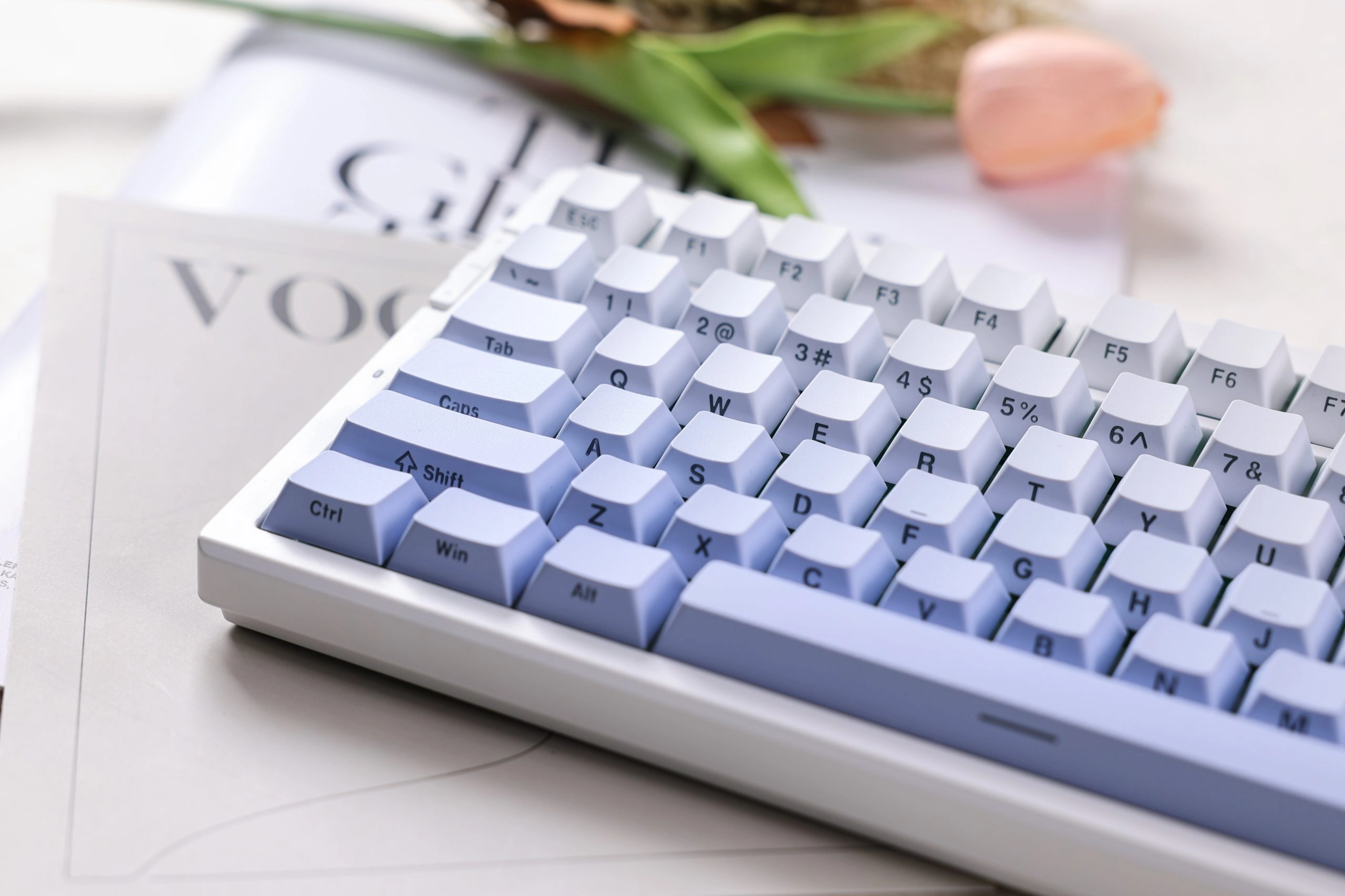 Klawiatura mechaniczna MCHOSE G75 Pro Cabbage Tofu Switch v3 Biało-niebieski