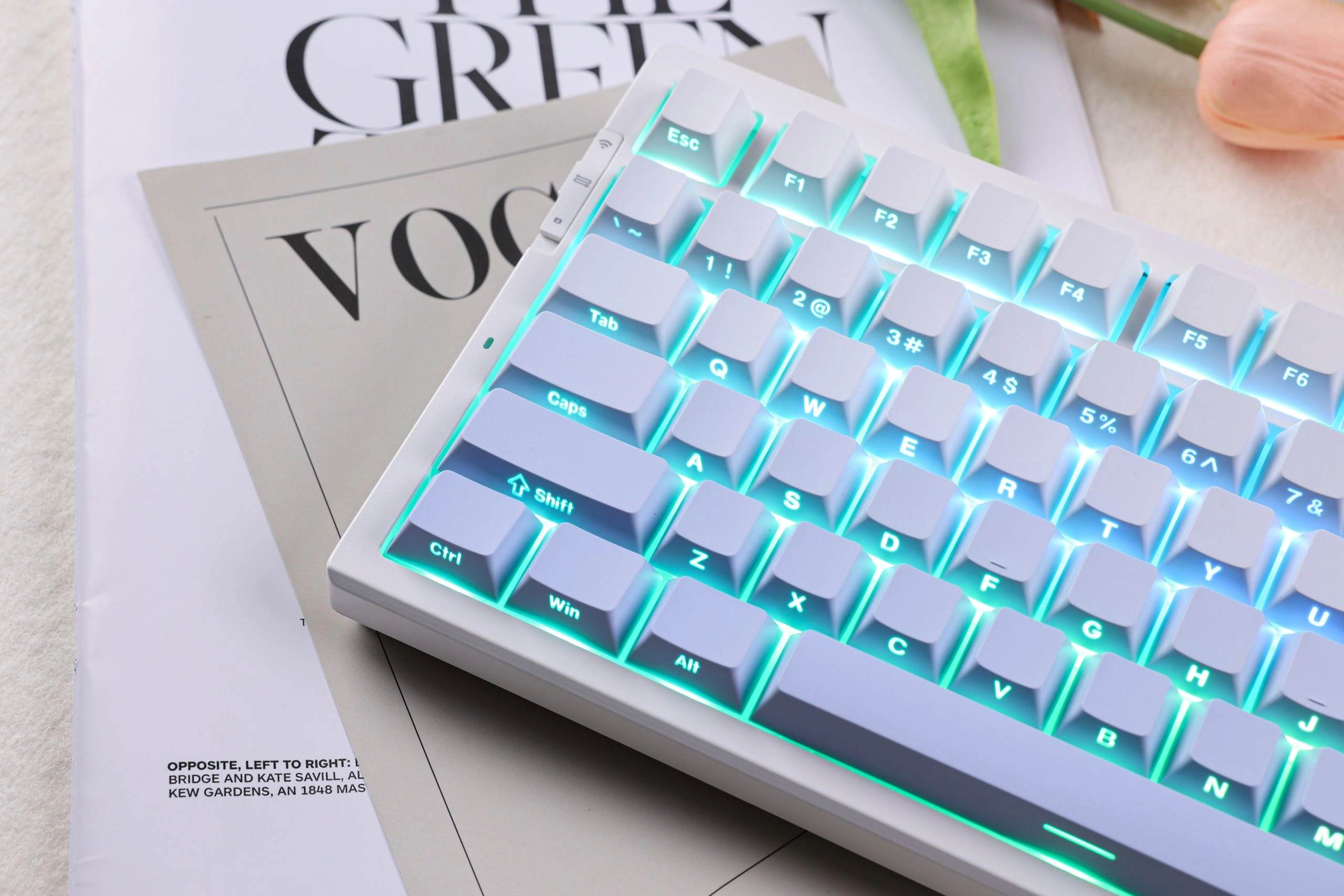 Klawiatura mechaniczna MCHOSE G75 Pro Cabbage Tofu Switch v3 Biało-niebieski