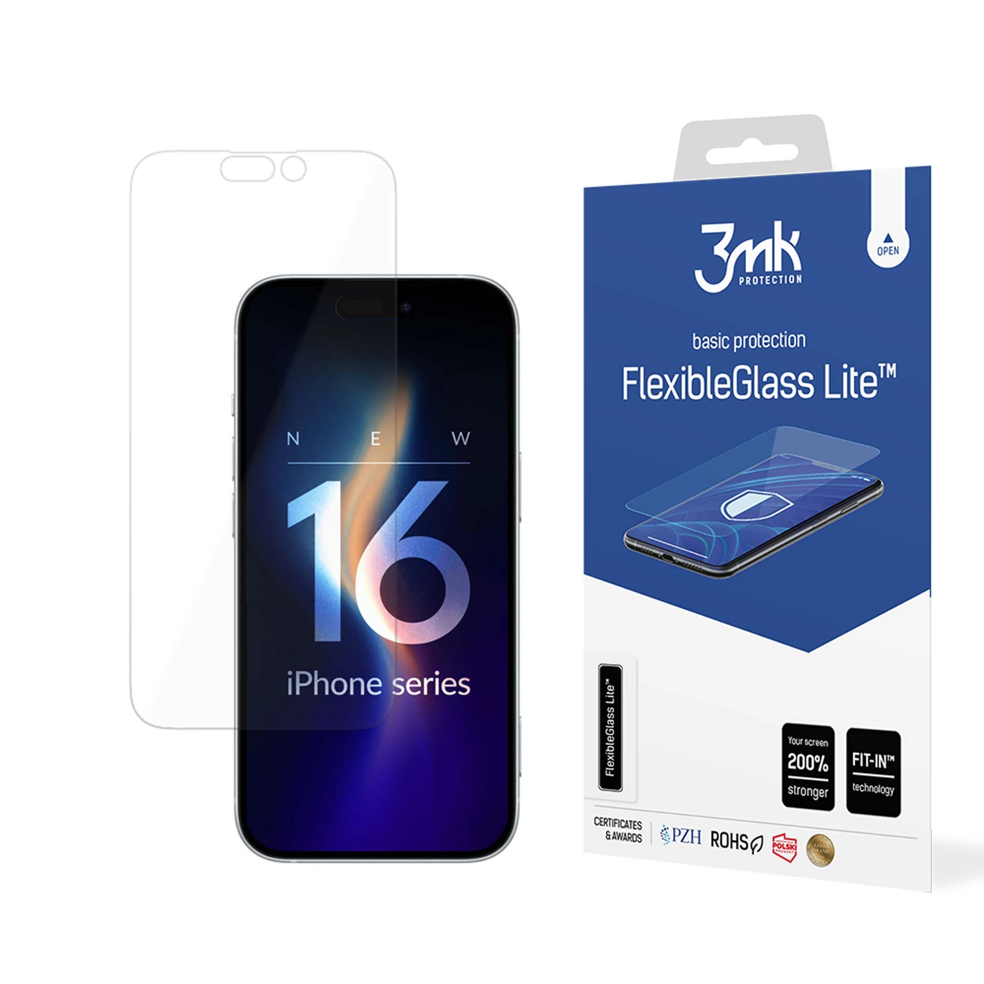 Szkło hybrydowe 3mk FlexibleGlass Lite do Apple iPhone 16 Pro Max