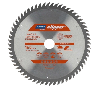Tarcza TCT Norton Clipper do wykończenia drewna 160mm