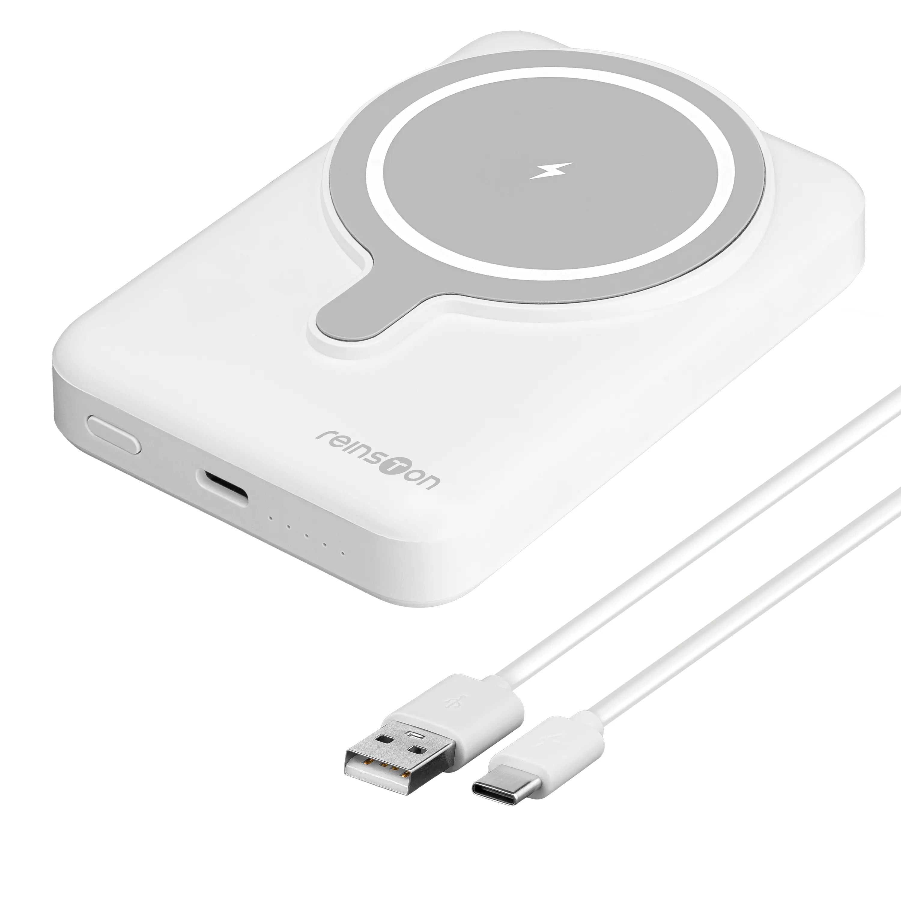 фото Внешний аккумулятор (пауэрбанк) Reinston 10000mAh 20W White (EPB1C20MAG) 1