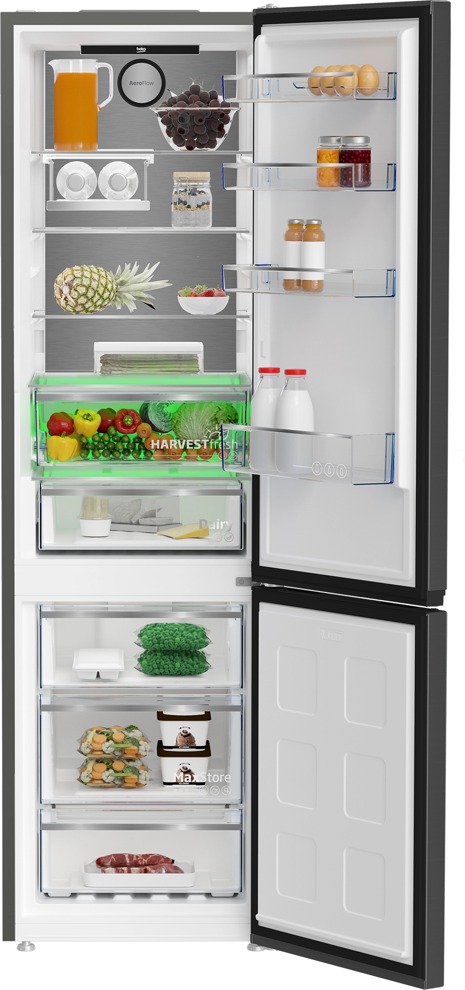 Lodówka Beko bPro500 B5RCNA406HXBR2 Pełny No Frost 203,5cm Komora świeżości Dark Inox