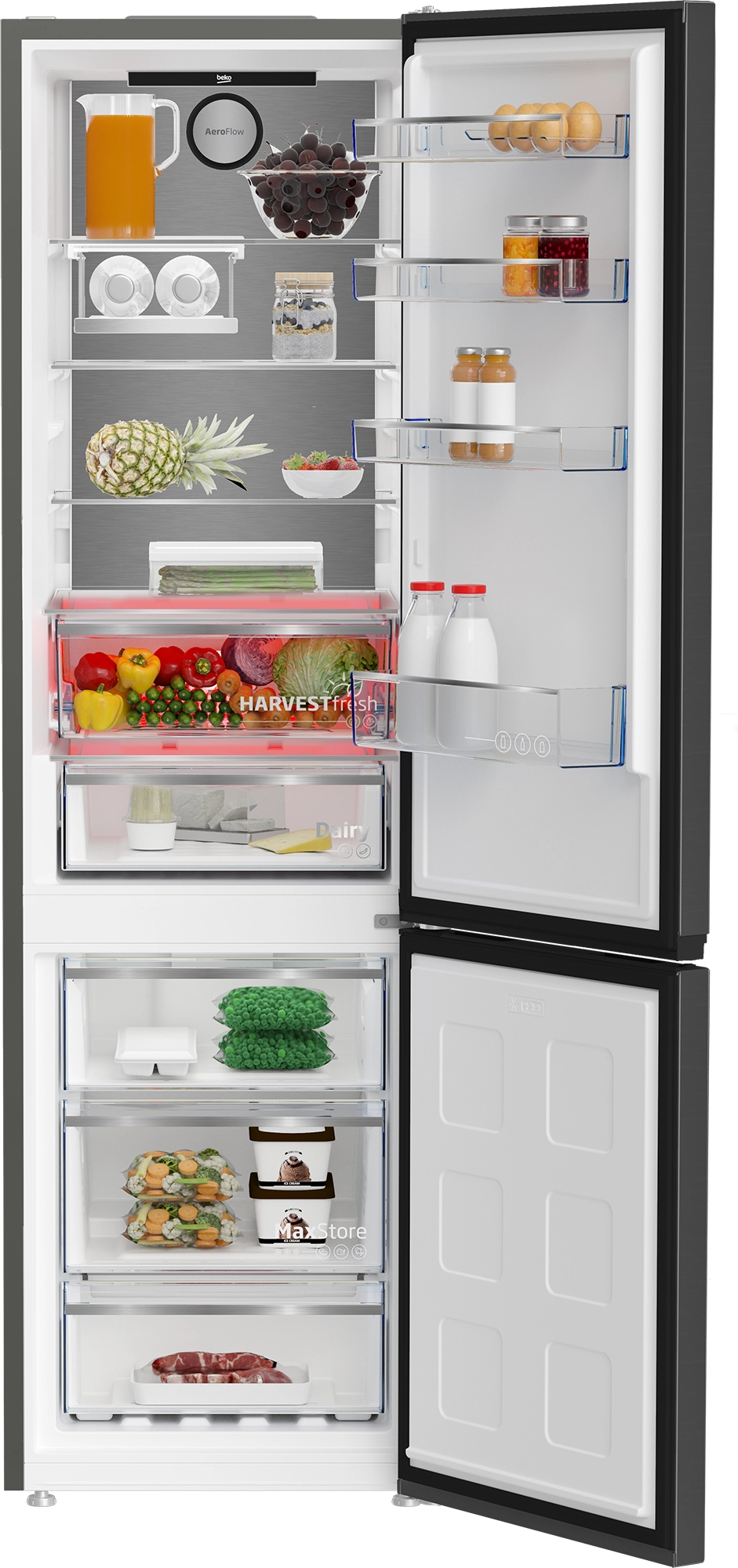 Lodówka Beko bPro500 B5RCNA406HXBR2 Pełny No Frost 203,5cm Komora świeżości Dark Inox