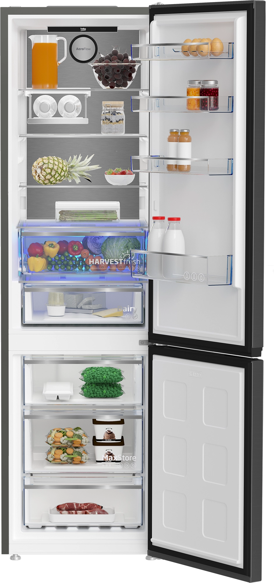 Lodówka Beko bPro500 B5RCNA406HXBR2 Pełny No Frost 203,5cm Komora świeżości Dark Inox