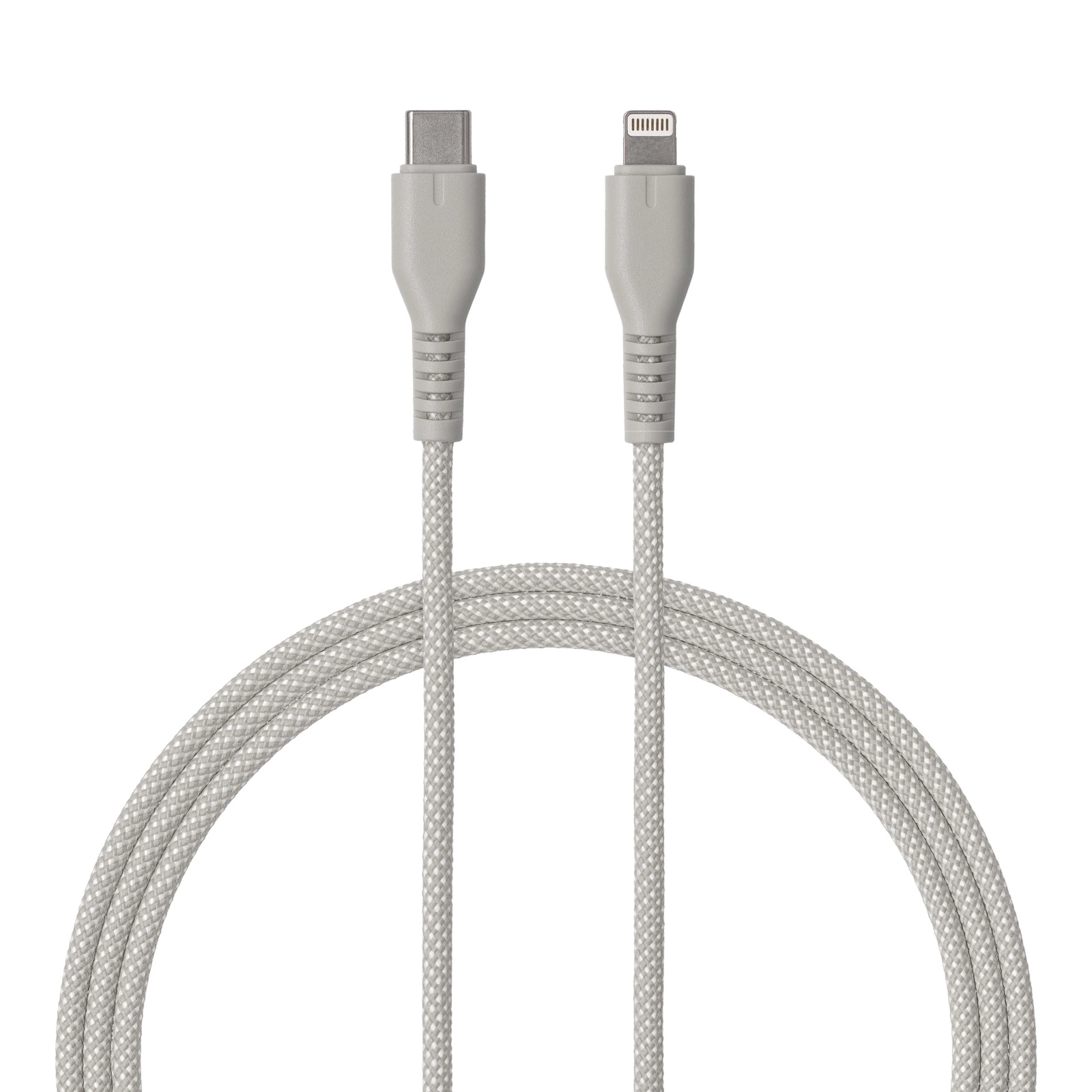 Kabel QUALO USB-C z Lightning 1,5m 2,4A Szary