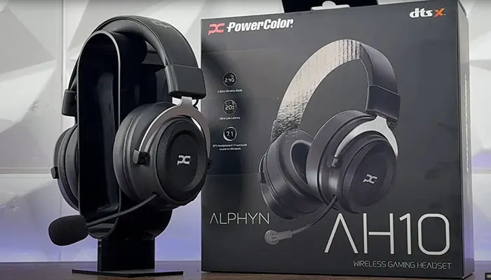 Słuchawki bezprzewodowe z mikrofonem PowerColor ALPHYN AH10 Nauszne Czarny