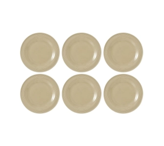 Zestaw talerzy Seltmann Beat Color Glaze 6 elementów 23cm Beżowy