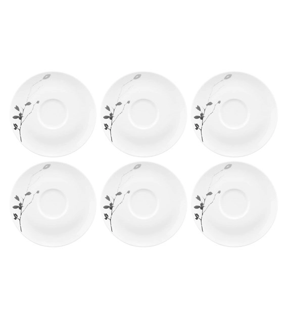 Zestaw spodków Seltmann Liberty Dark Rose 6 elementów 16,5cm