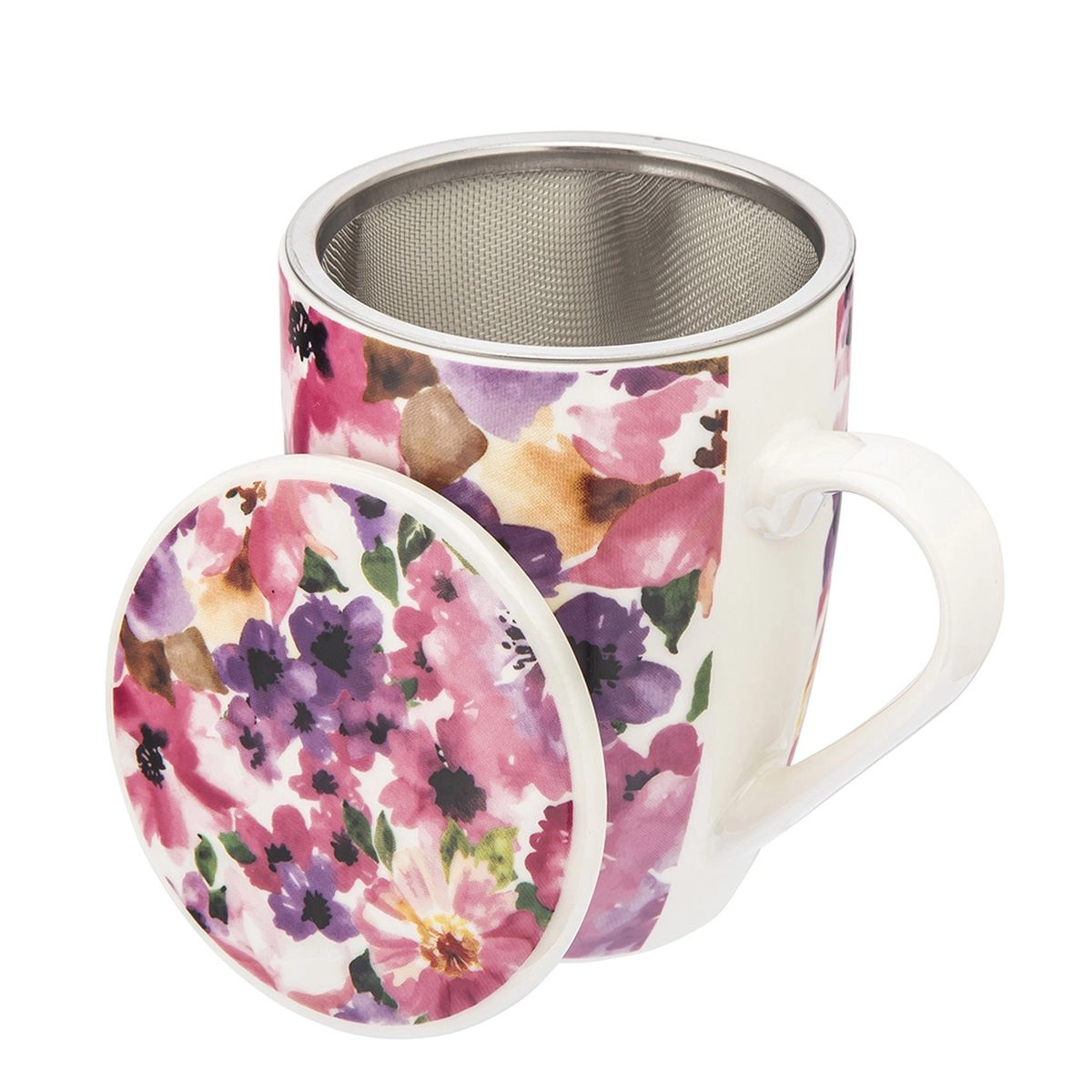 Kubek z zaparzaczem Altom Design New Bone China Kwiaty 340ml