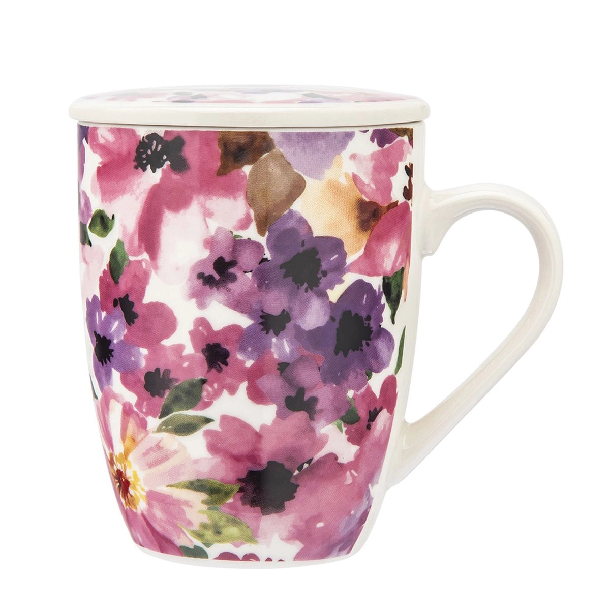 Kubek z zaparzaczem Altom Design New Bone China Kwiaty 340ml