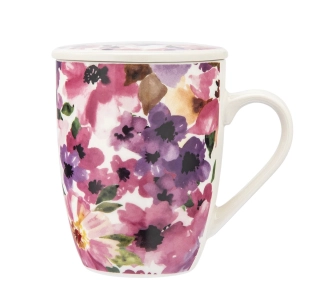 Kubek z zaparzaczem Altom Design New Bone China Kwiaty 340ml