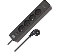Brennenstuhl Ecolor 4 gniazda 1,5m 2xUSB-C Czarny