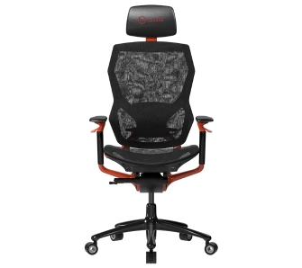 Fotel Lorgar Grace 855 Gamingowy do 150kg Tkanina Czarno-czerwony