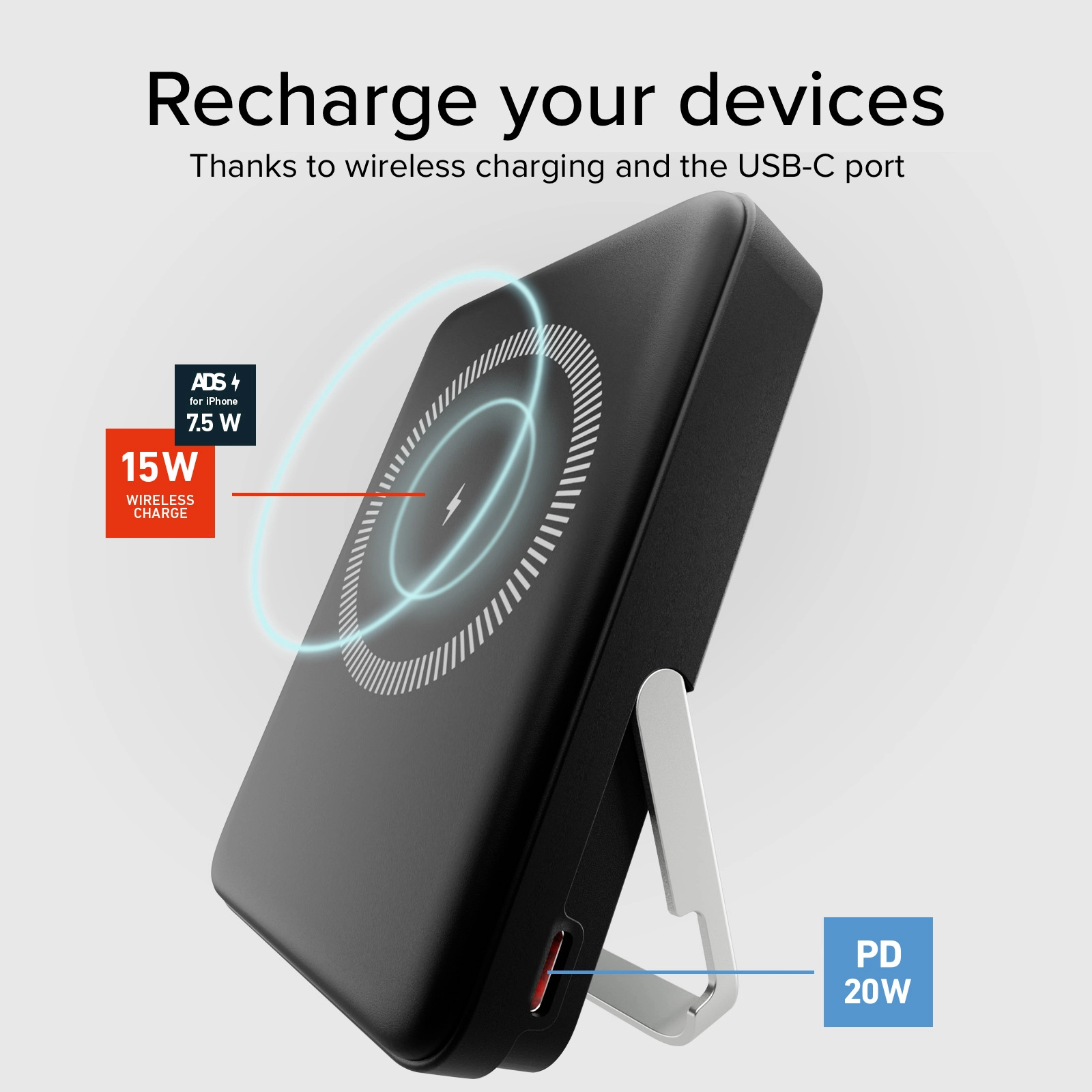 Powerbank SBS TEBB5000MAGSTAND Mag Stand Power Bank 5000mAh PD20W