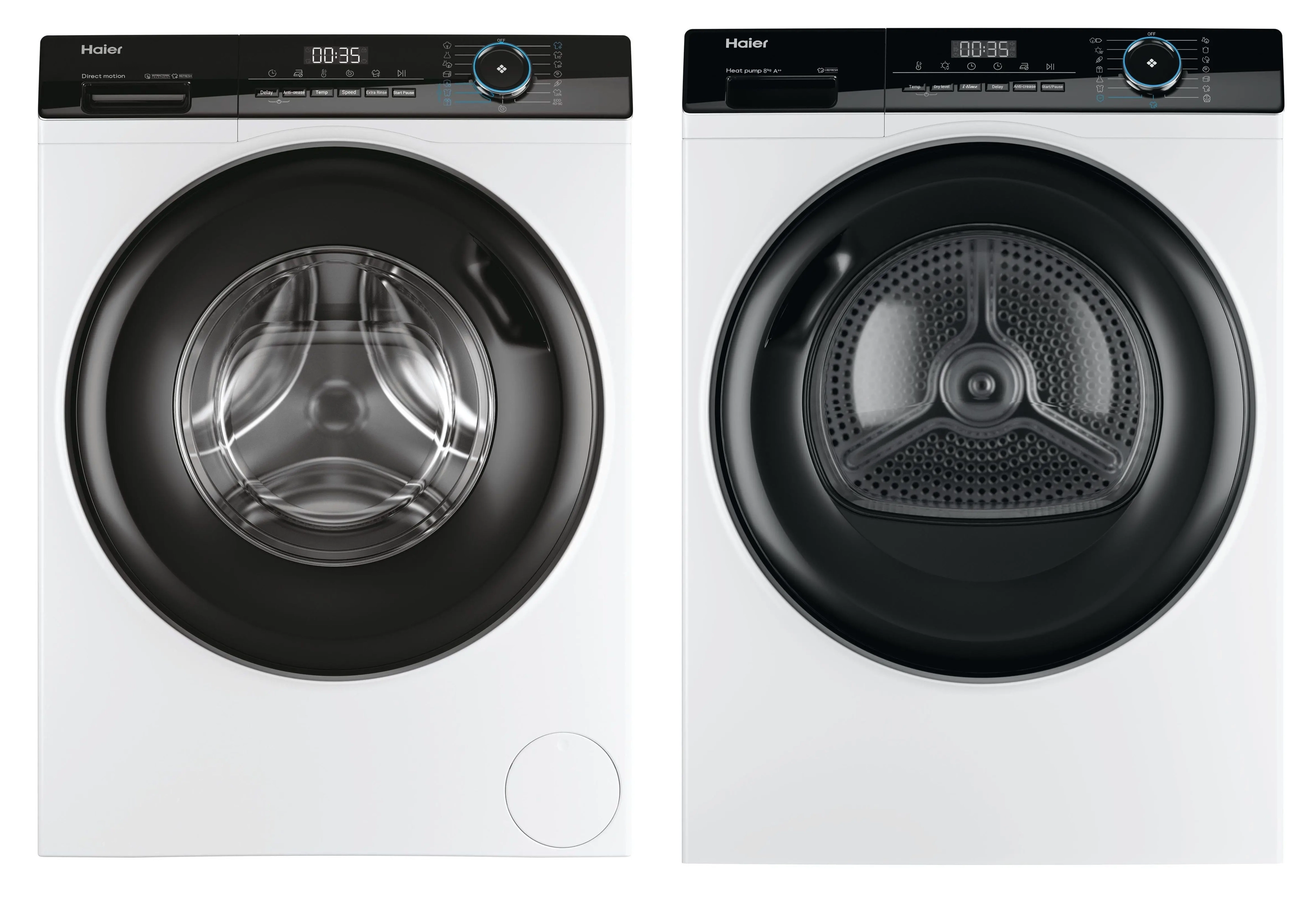 Zestaw Haier pralka I-Pro 3 HW80-B14939-S 8kg 1400obr/min + suszarka I-Pro 3 HD80-A2939-S 58cm 8kg