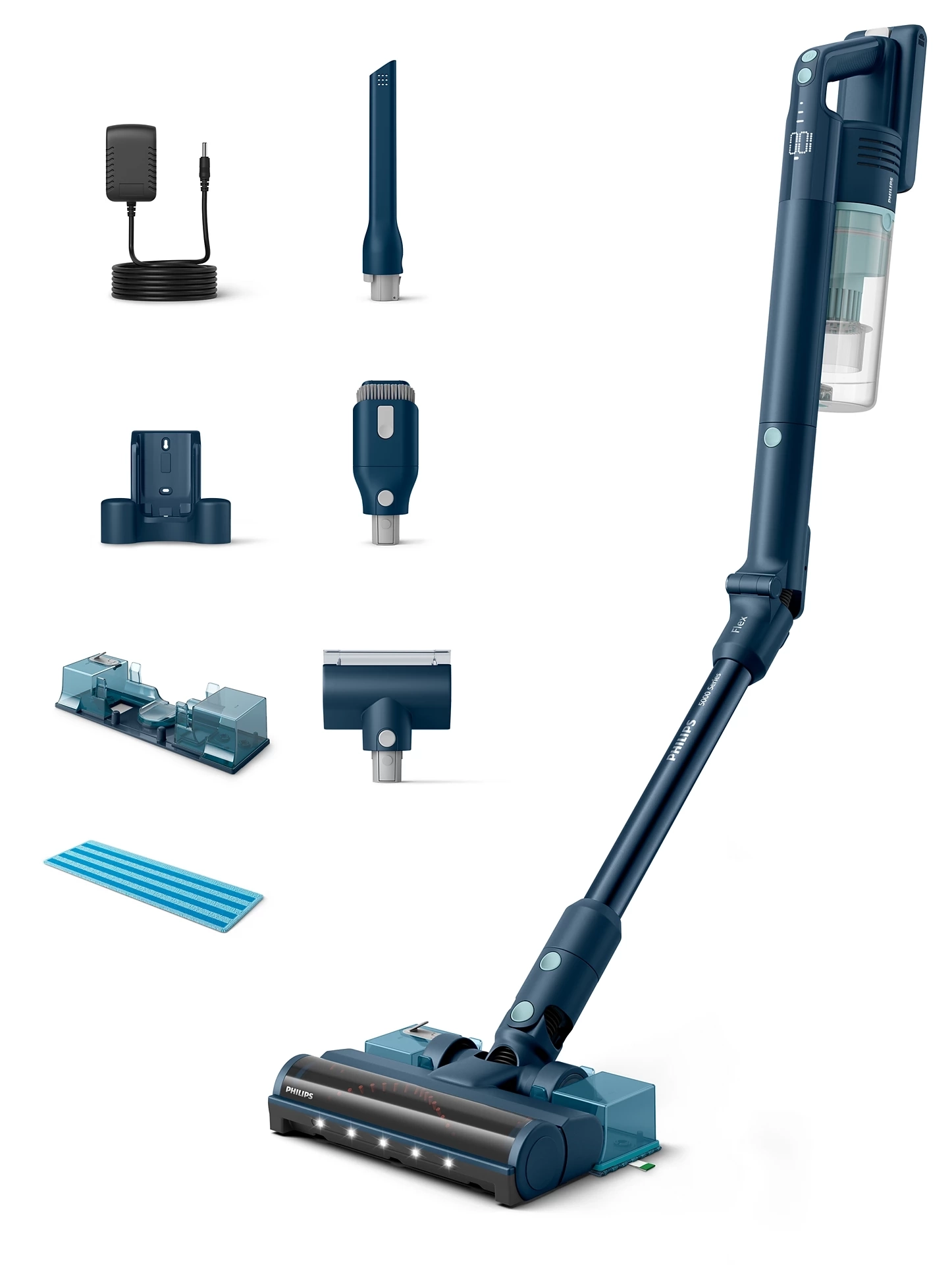 Philips Flex Seria 5000 XC5244/10 60min Funkcja mycia Wymienny akumulator