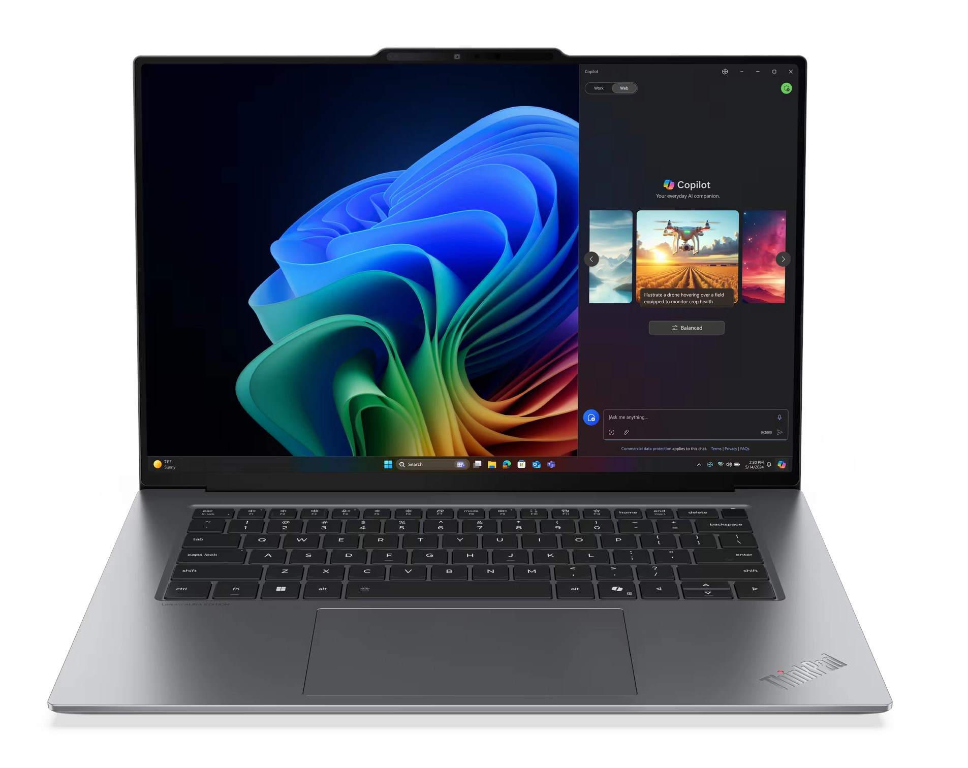 Laptop biznesowy Lenovo ThinkPad X9-15 Gen 1 OLED 15,3" Ultra 7 258V 32GB RAM 1TB Dysk SSD Win11 Pro Szary Funkcje AI